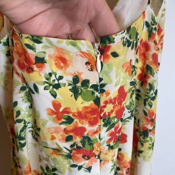 WAYF Baldwin Tangerine Floral Lace Trim Slip Dress - size xs - Picture 11 of 14